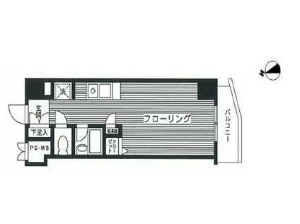 アイランドピア新宿(ワンルーム/5階)の間取り写真
