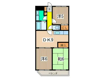 ロイヤル二俣川C(3DK/3階)の間取り写真