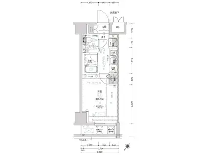 CREST TAPP SHIN YOKOHAMA(1K/3階)の間取り写真