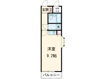 ライオンズマンション福生第3(ワンルーム/2階)の間取り写真