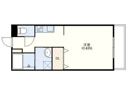 CRECIA MIZOROKU(ワンルーム/2階)の間取り写真