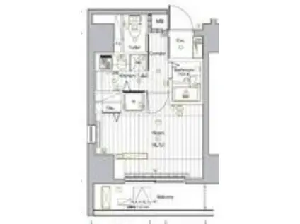 シーネクス本駒込(1K/9階)の間取り写真