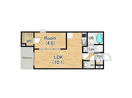 ジーメゾン岸和田グランシア (1LDK/2階)の間取り写真