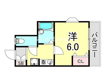 リーフテラス(1K/2階)の間取り写真
