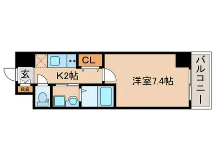 グラカン京都駅前 輝(1K/9階)の間取り写真