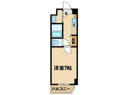 リジェールせきば(1K/7階)の間取り写真