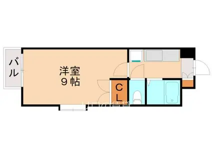 KMマンション産医大前(1K/6階)の間取り写真