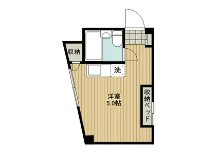 SAビル(ワンルーム/2階)の間取り写真