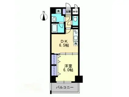 ハアラン表町(1DK/11階)の間取り写真