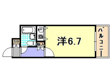 朝日プラザアルファポート神戸(ワンルーム/7階)の間取り写真