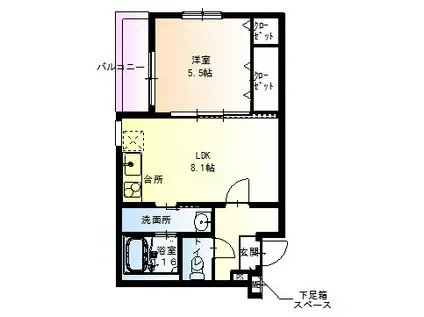フジパレス大和田I番館(1LDK/1階)の間取り写真