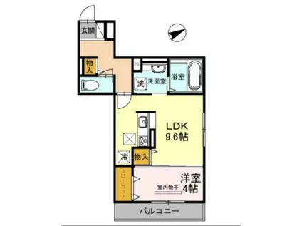 レリ ヤン ファミリオ(1LDK/1階)の間取り写真