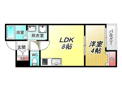H-MAISON加美正覚寺XIII(1LDK/1階)の間取り写真