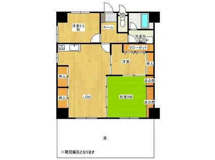 グランピア博多東(3LDK/1階)の間取り写真