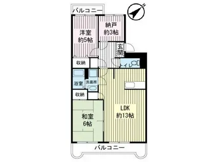 エスポワールSK-B(2SLDK/2階)の間取り写真