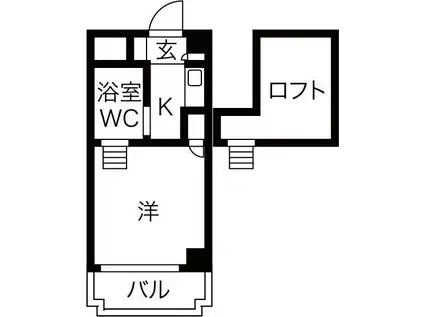 メゾンオリビア出島(1K/1階)の間取り写真