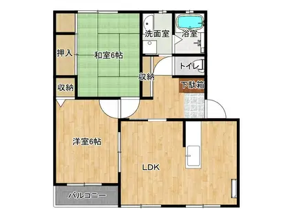 ファミール青山(2LDK/2階)の間取り写真