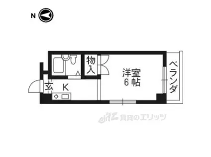 サンパティック聖護院(1K/3階)の間取り写真