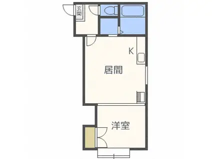 オルセー南6条(1DK/3階)の間取り写真