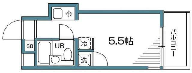 グランバリュー中野坂上(ワンルーム/2階)の間取り写真