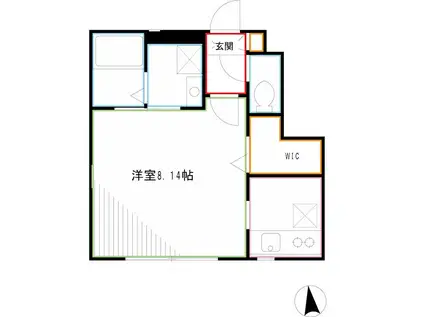 サニータウン武蔵野A(1K/1階)の間取り写真