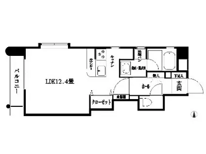 ネオアクシス西田(ワンルーム/2階)の間取り写真