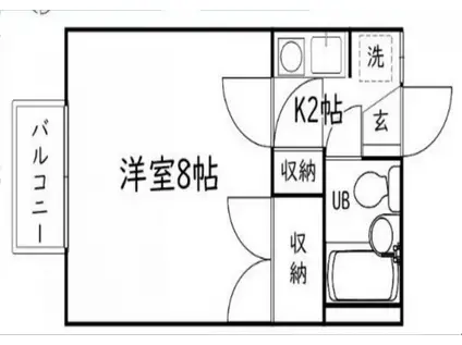 MAKANAII(1K/2階)の間取り写真