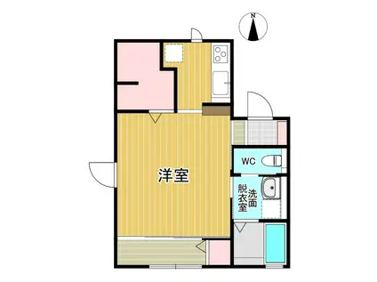 A-ROOMI(ワンルーム/1階)の間取り写真