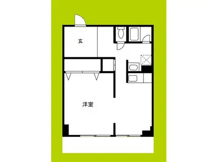 シャルム湯里(1K/6階)の間取り写真