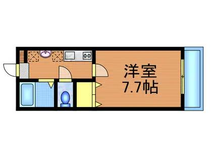 プライム フェリオ(1K/1階)の間取り写真
