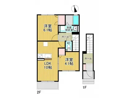 LITTLE FIELD(2LDK/2階)の間取り写真