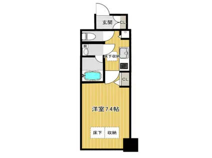 シャローズワン立売堀(1K/5階)の間取り写真