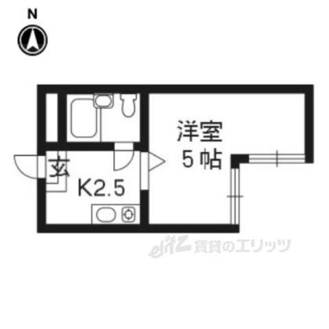 佐竹ビル(1K/5階)の間取り写真