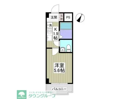 リブレス所沢緑町(ワンルーム/3階)の間取り写真