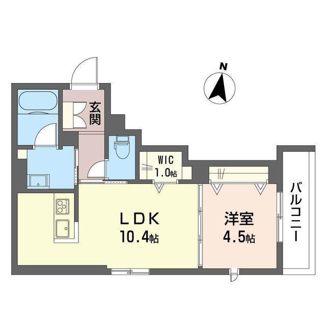 ソアーヴェ(1LDK/2階)の間取り写真