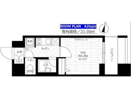 ステージグランデ大森町(1K/13階)の間取り写真