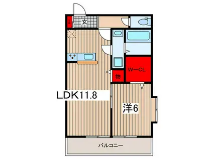 メゾン・ブリアンシエル(1LDK/1階)の間取り写真