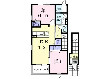 トムトックI(2LDK/2階)の間取り写真