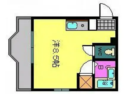 VISTA長束(ワンルーム/3階)の間取り写真