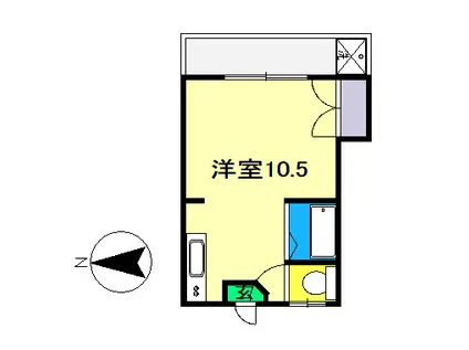 コート エム(1LDK/1階)の間取り写真