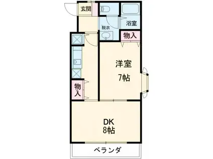 ジェイステージ苫小牧I(1LDK/2階)の間取り写真
