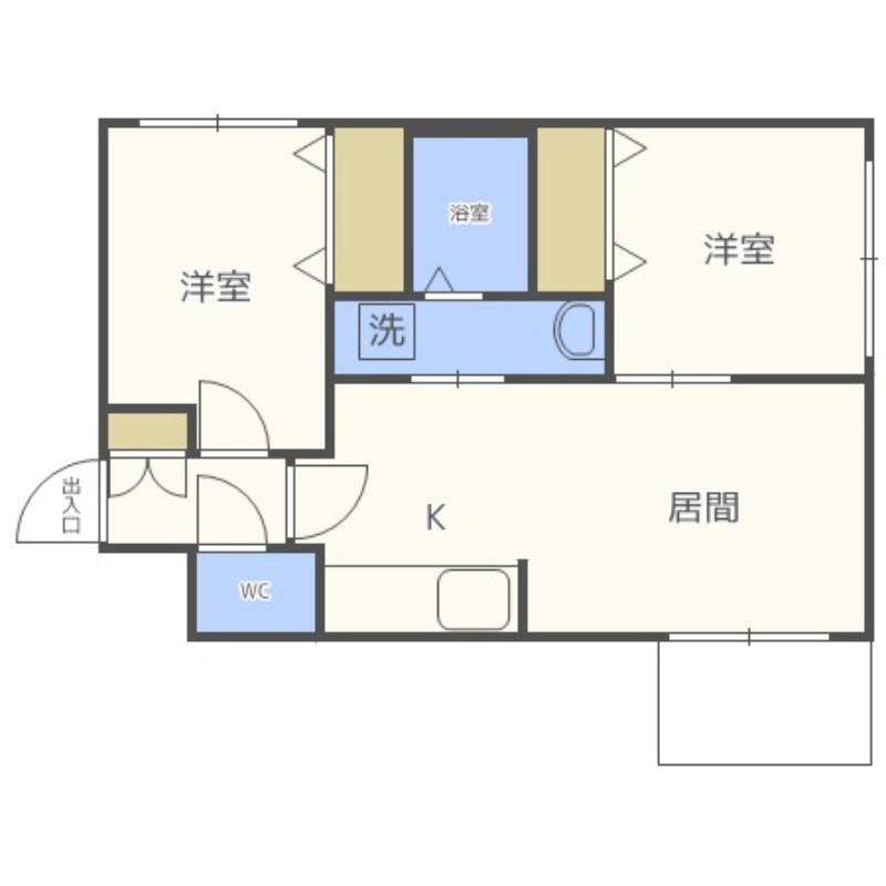 プロヴィデンス北円山(2LDK/1階)の間取り写真