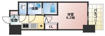 S-RESIDENCE新大阪ウエスト(1K/11階)の間取り写真