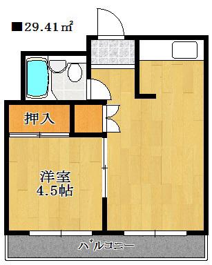 コーポ北船(2K/1階)の間取り写真