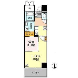 アン・ソレイユ(1LDK/8階)の間取り写真