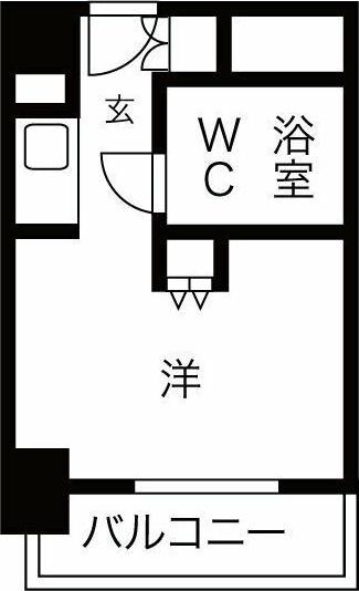 アーバンエース上本町パル(ワンルーム/3階)の間取り写真