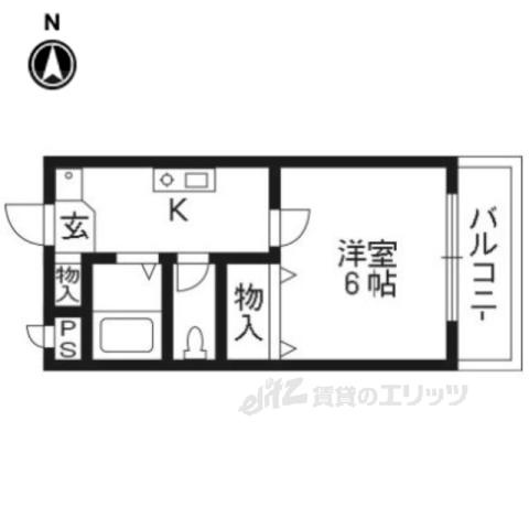 ハウスリーク381(1K/1階)の間取り写真