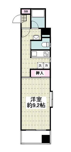 アネシス湘南(1K/5階)の間取り写真