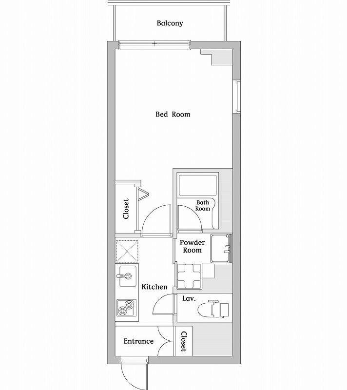 N-STAGE下総中山(1K/2階)の間取り写真