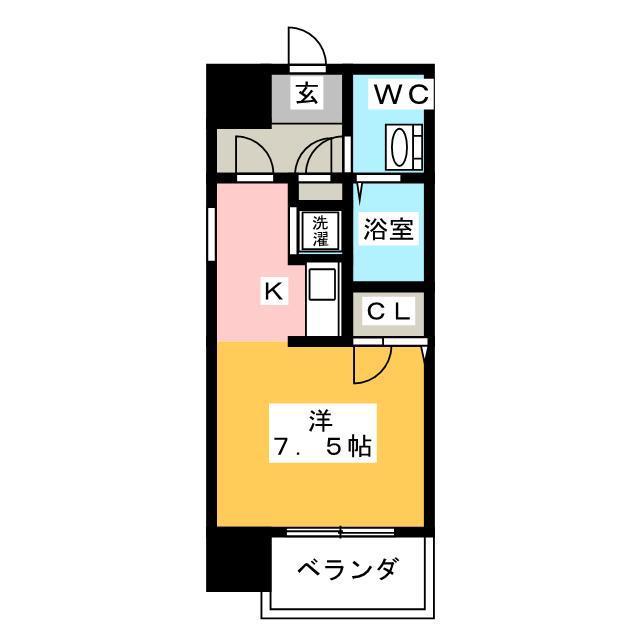 M´S高砂(1K/3階)の間取り写真